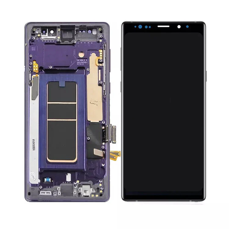Samsung Galaxy Note 9 LCD OLED 디스플레이 스크린 디지타이저 어셈블리와 프레임