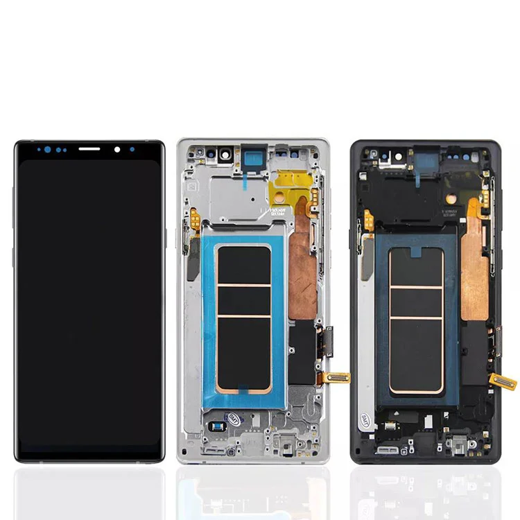 Samsung Galaxy Note 9 LCD OLED 디스플레이 스크린 디지타이저 어셈블리와 프레임