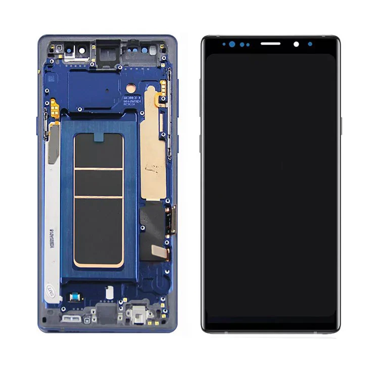 Samsung Galaxy Note 9 LCD OLED 디스플레이 스크린 디지타이저 어셈블리와 프레임